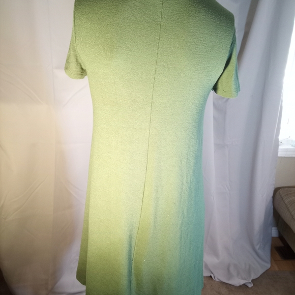 GAP Green A-Line Mini Dress Casual Crew Neck - Picture 3 of 3